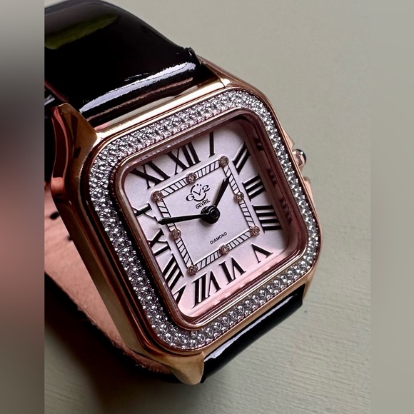 Gevril GV2 Women’s Milan Swiss quartz watch, black leather straps and diamonds - Picture 3 of 6